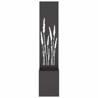 VidaXL Tuin privacy screen zwart 32 x 32 x 150 cm koudgewalst staal