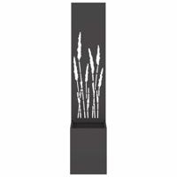 VidaXL Tuin privacy screen zwart 32 x 32 x 150 cm koudgewalst staal - thumbnail