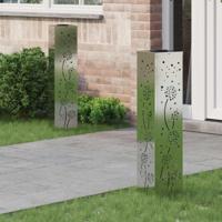 VidaXL Solar led pad licht 2 pcs roestig gegalvaniseerd - thumbnail