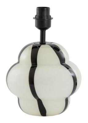 Light & Living Tafellamp 'Ylien' Glas, kleur Crème/Zwart (excl. kap)