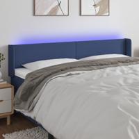 Hoofdbord LED 203x16x78/88 cm stof blauw - thumbnail