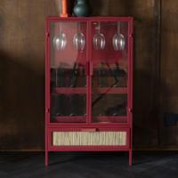 Dutchbone Wijnkast 'Mori' Sparrenhout, 130 x 60cm - thumbnail