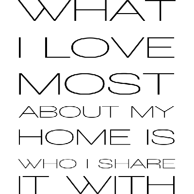 What I love - Muursticker