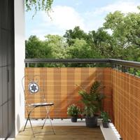 VidaXL Balkonscherm 400x80 cm poly rattan lichtbruin - thumbnail