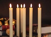 6 LED Dinerkaarsen op batterij - Afstandsbediening - Wit - thumbnail