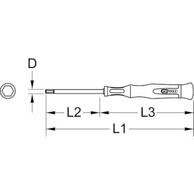 KS Tools 500.7121 Inbusschroevendraaier Afmeting, lengte: 145 mm