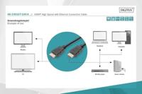 Digitus AK-330107-100-S HDMI-kabel HDMI Aansluitkabel HDMI-A-stekker, HDMI-A-stekker 10.00 m Zwart Audio Return Channel (ARC), Vergulde steekcontacten - thumbnail