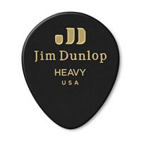 Dunlop 485P03HV Celluloid Teardrop Black Pick Heavy plectrumset (12 stuks) - thumbnail