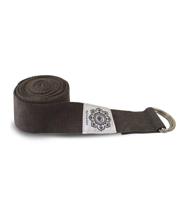 Katoenen Yoga riem Grijs met D-Ring - 248 cm - thumbnail