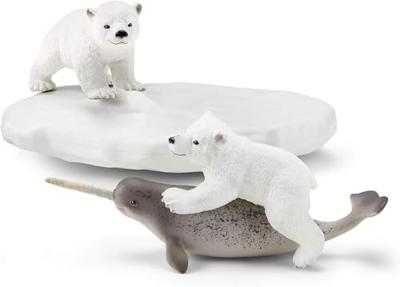 Schleich Wild Life - IJsberen glijfeestje speelfiguur - thumbnail
