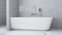 Ligbad Polysan Sussi Gegoten Marmer 160x70x49,5 cm Asymmetrisch Links Wit - thumbnail