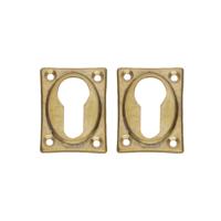 Intersteel Set van 2 cilinderrozettenTira vierkant messing getrommeld - 0011.318387 - thumbnail