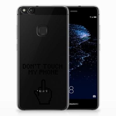 Huawei P10 Lite Silicone-hoesje Finger Don't Touch My Phone Huawei P10 Lite Silicone-hoesje Finger Don't Touch My Phone
