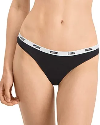 3-Pack dames strings - Katoen vrouwen strings Zwart - Wit - Combi