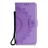 Shop4 - iPhone Xs Max Hoesje - Wallet Case Mandala Patroon Paars - thumbnail