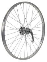 Achterwiel 24 (507) Alu Standaard Favorit Remnaaf Zilver - thumbnail