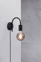 Kleine zwarte wandlamp met E27 fitting en schakelaar &apos;Nordlux Paco&apos; - thumbnail