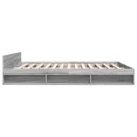 Bedframe met lades bewerkt hout grijs sonoma eiken 200x200 cm - thumbnail