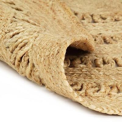 Vloerkleed handgemaakt 150 cm gevlochten jute - thumbnail