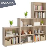 Boekenkast Vela Eikenhout met 3 opbergvakken - thumbnail