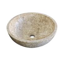 Waskom Imso Lavabo Tondo Trotol Beige Marmer 40x15cm - thumbnail