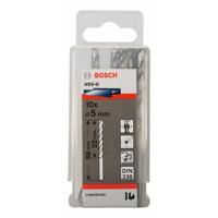 Bosch Accessories 2608595062 2608595062 HSS Metaal-spiraalboor 5 mm Gezamenlijke lengte 86 mm Geslepen DIN 338 Cilinderschacht 10 stuk(s) - thumbnail