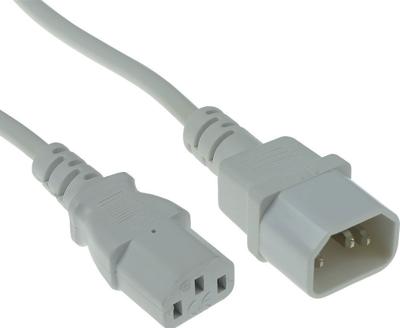 ACT AK5428 Stroomkabel C13 - C14 Wit - 5 meter