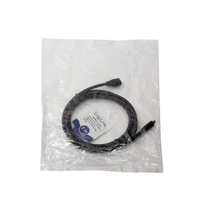 LogiLink CU0123 USB-kabel USB 2.0 USB-micro-B stekker, USB-micro-B bus 2.00 m Zwart