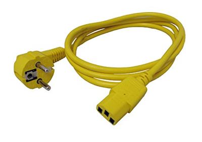 ROLINE stroomkabel, recht IEC-Female, geel, 1,8 m