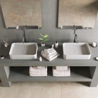 Opbouwwastafel Ideavit Solidthin 50x35x12.5 cm Solid Surface Mat Wit - thumbnail