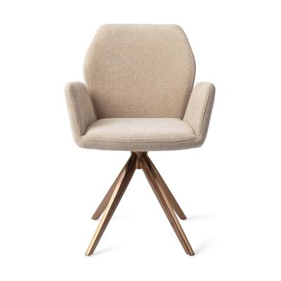 Jesper Home Eetkamerstoel 'Misaki' Turn Rose, kleur Funky Fudge