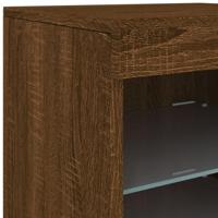 Dressoir met LED-verlichting 41x37x67 cm bruineikenkleurig - thumbnail
