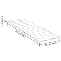 Ligbedkussen 200x60x3 cm oxford stof zwart - thumbnail