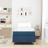 Boxspring bed Anders Blauw en Wit 90 x 200 cm Stof - thumbnail