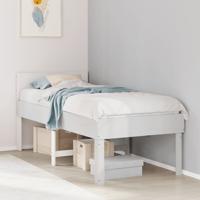 Bedframe zonder matras massief grenenhout wit 80x200 cm - thumbnail