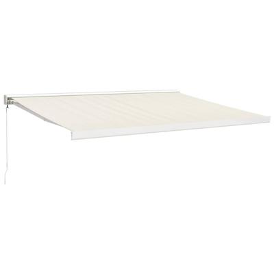 Luifel uittrekbaar 4x3 m stof en aluminium crèmekleurig