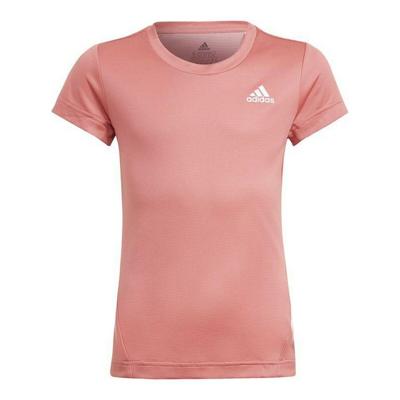 T-Shirt met Korte Mouwen voor kinderen Adidas Aeroready Zalm - Maat: 14-15 jaar
