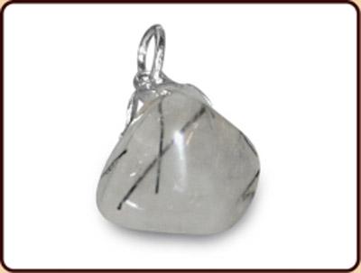 Toermalijnkwarts Geslepen Edelsteen Hanger (20 mm)