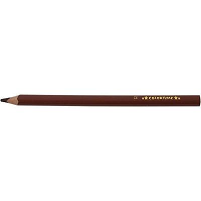 Creativ Company Driehoekige jumbo kleurpotloden - bruin, 12st. - thumbnail