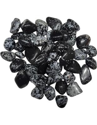500 Gram Mexicaanse Obsidiaan Sneeuwvlok Trommelstenen voor Spirituele Groei