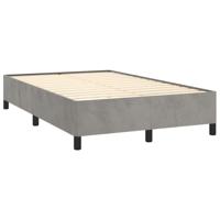 Boxspring met matras fluweel lichtgrijs 120x190 cm - thumbnail