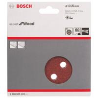 Bosch Accessories Best for Wood 2608605104 Excenterschuurpapier Met klittenband, Geperforeerd Korrelgrootte (num) 60 (Ø) 115 mm 5 stuk(s) - thumbnail