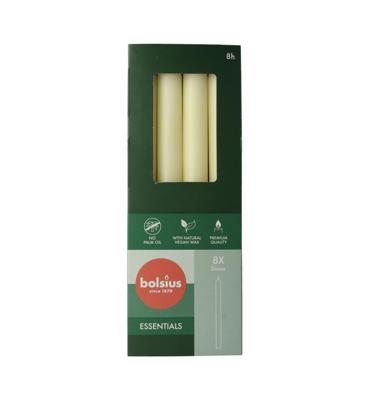 Dinerkaarsen Bolsius box ivoor - set van 8 - ø2x23 cm