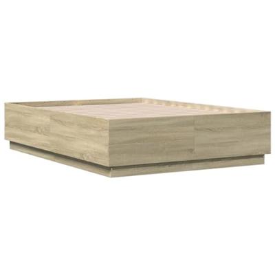 Bedframe bewerkt hout sonoma eikenkleurig 90x190 cm