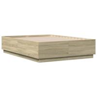 Bedframe bewerkt hout sonoma eikenkleurig 90x190 cm - thumbnail