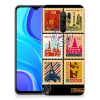 Xiaomi Redmi 9 | Silliconen Back Cover | Postzegels - thumbnail