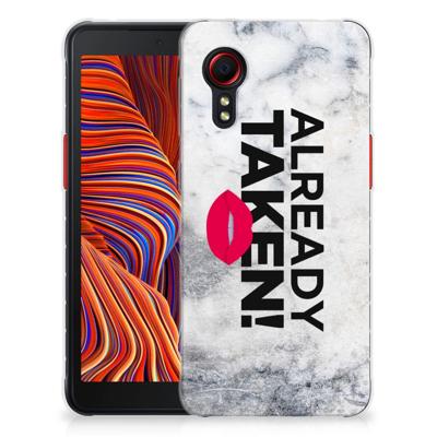 Samsung Galaxy Xcover 5 | Siliconen hoesje | met naam Already Taken White