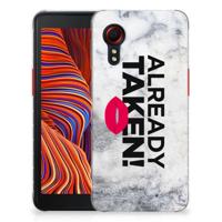 Samsung Galaxy Xcover 5 | Siliconen hoesje | met naam Already Taken White - thumbnail