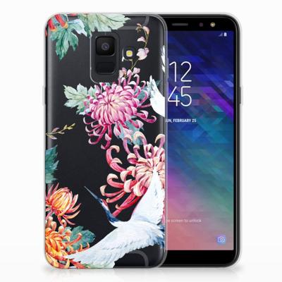 Samsung Galaxy A6 (2018) | TPU Hoesje | Bird Flowers