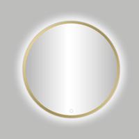 Badkamerspiegel Best Design Venetie Nancy LED Verlichting 80x80 cm Rond Mat Goud - thumbnail
